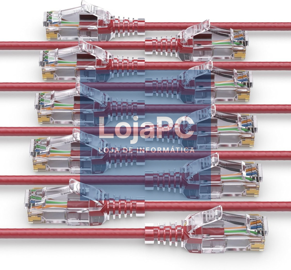 Chicote UTP RJ45 Cat6 3.00m Vermelho