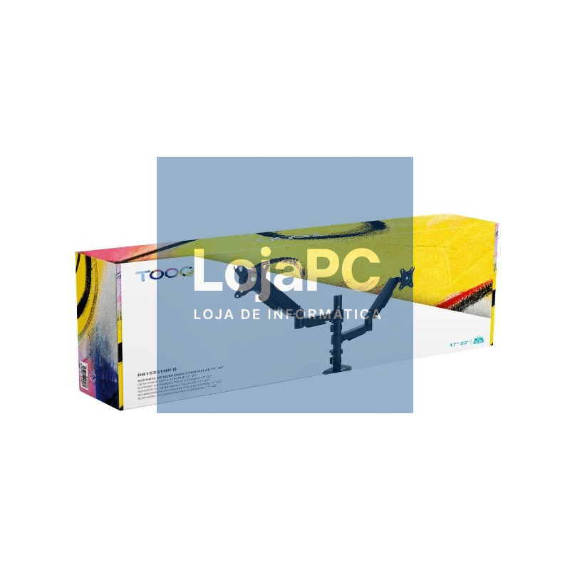 Tooq Soporte mesa DB1533TNR-B 2 brazo 17-32 Negro — imagem 3