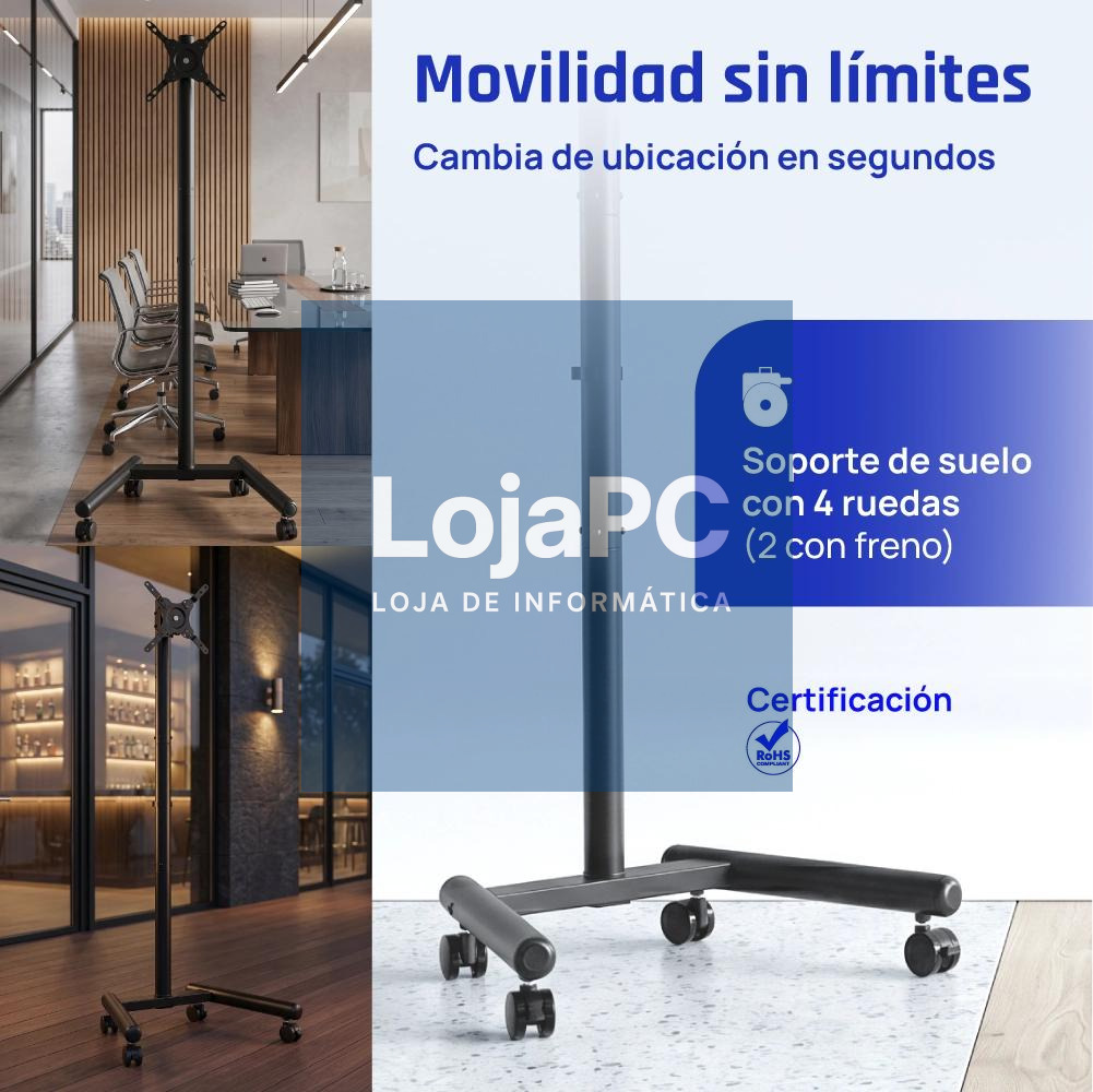 iggual SRTV55 Soporte TV suelo ruedas 13"-55" 20kg — imagem 2