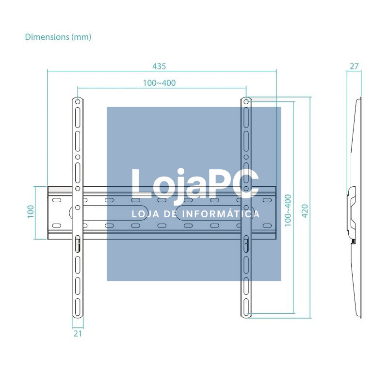 Tooq LP1027F-B Soporte Fijo 32"-70", Negro — imagem 3