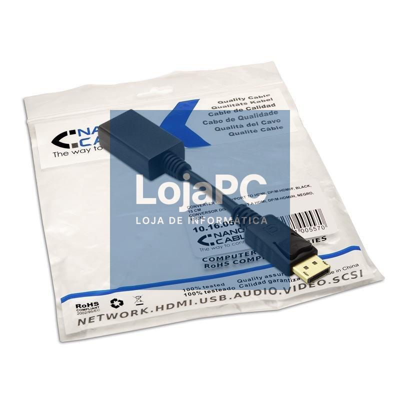 Nanocable Adaptador Displayport (M) a Hdmi (H) — imagem 2