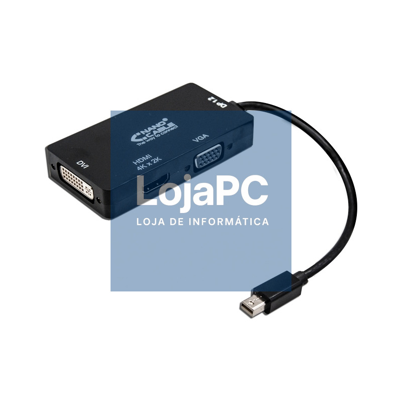 Nanocable Conversor Mini Displayp/VGA/DVI/HDMI 3E