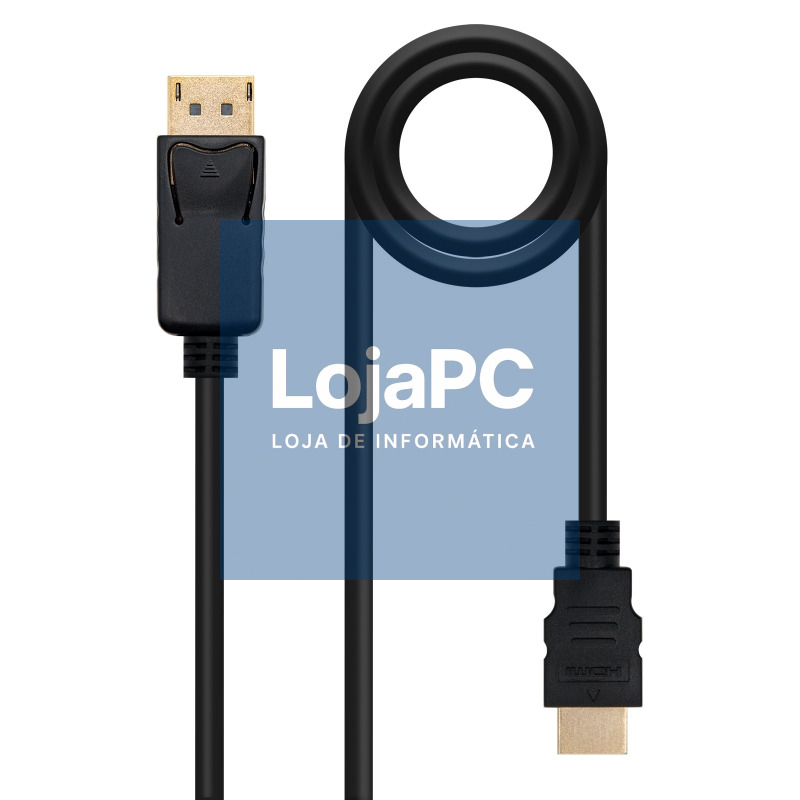 Nanocable Cable Conversor DP a HDMI 2 M Negro — imagem 3