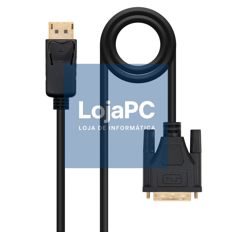 Nanocable Cable Conversor DP a DVI 2 M Negro — imagem 2