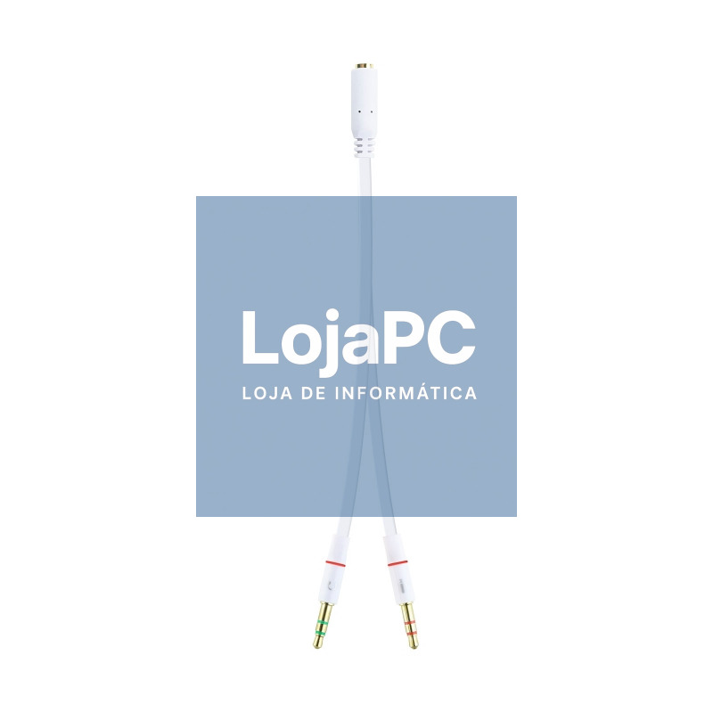 Nanocable Cable Audio Jack 3.5/H 2xJack 3.5/M 20cm — imagem 3