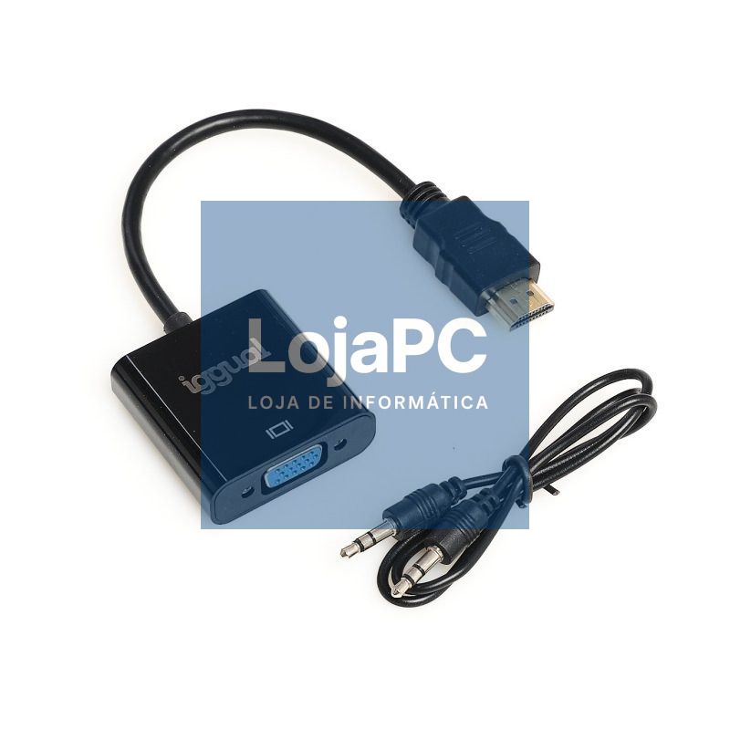 iggual Adaptador HDMI a VGA + audio (3.5 mm)