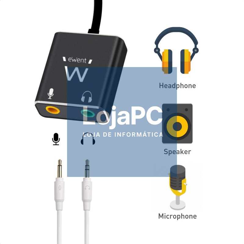 Ewent Cable adaptador de audio USB tipo C/ Jack — imagem 3