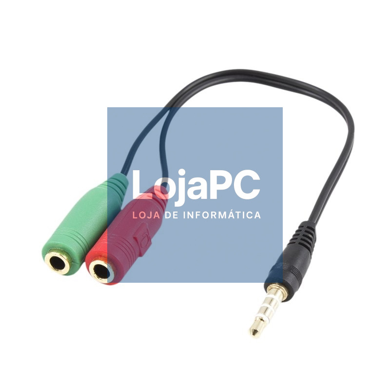 Ewent Cable Audio Jack 3,5/M-2 Jack 3,5/H -0,15mt