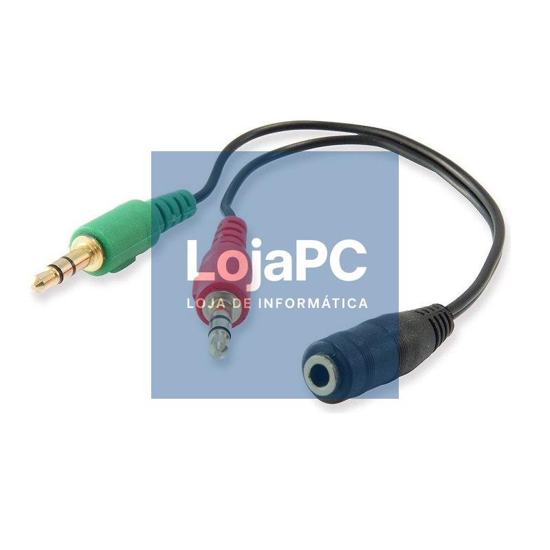 Ewent Cable Audio Jack 3,5/H-2 Jack 3,5/M - 0,15mt
