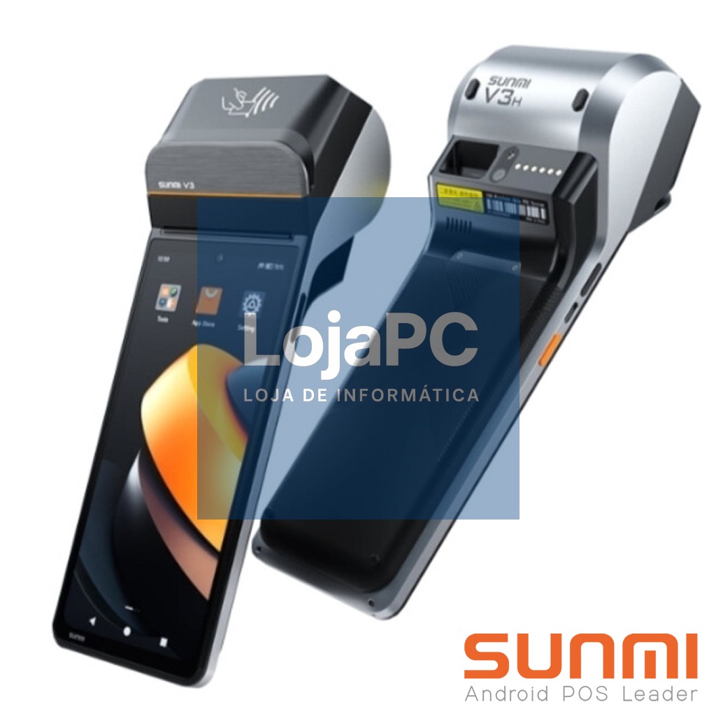 V3H, GMS EDLA, A13, 6.75", 4GB+64GB, 8MP Rear Camera, 58mm Printer + label printer, NFC, EU 4G, eSIM, Fingerprint, EU Adapter, 3-Y