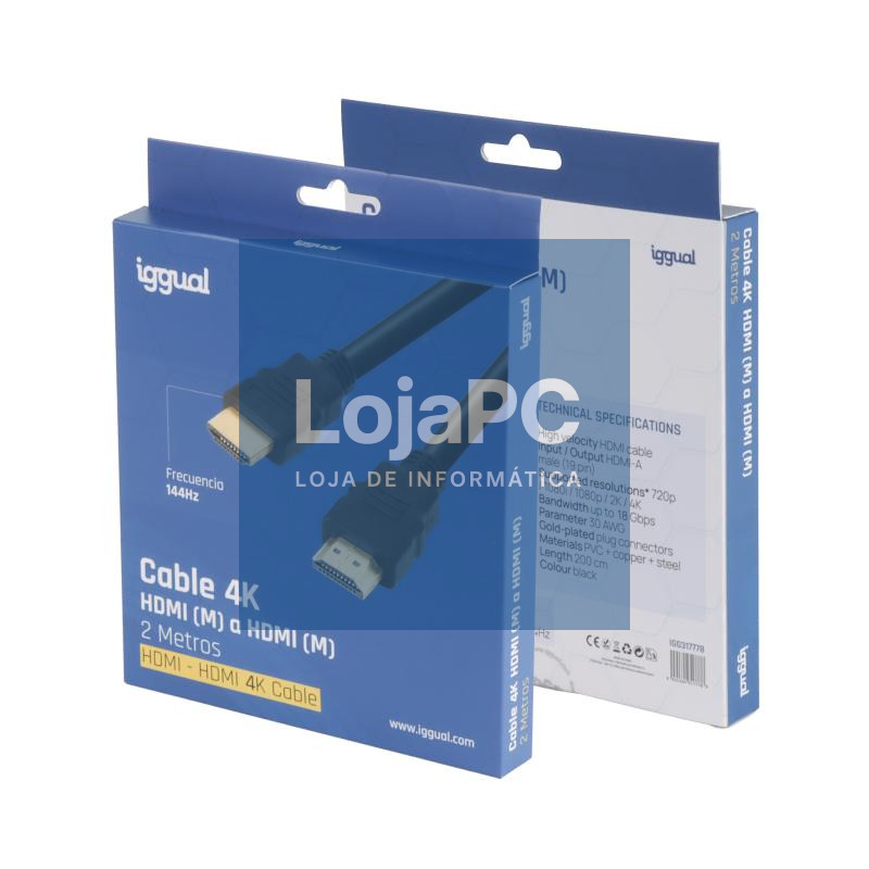 iggual Cable HDMI - HDMI 2.0 4K@60Hz 2 metros — imagem 3