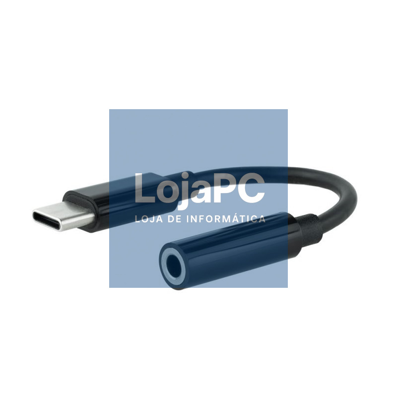Nanocable Adaptador Audio USB-C/M a Jack/H, Negro