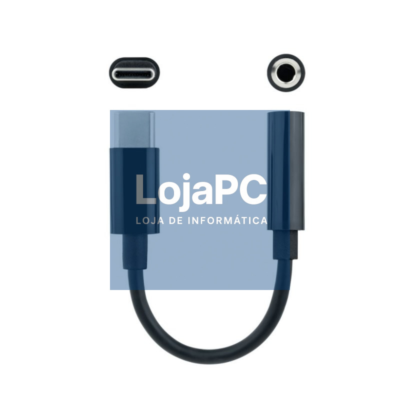 Nanocable Adaptador Audio USB-C/M a Jack/H, Negro — imagem 3