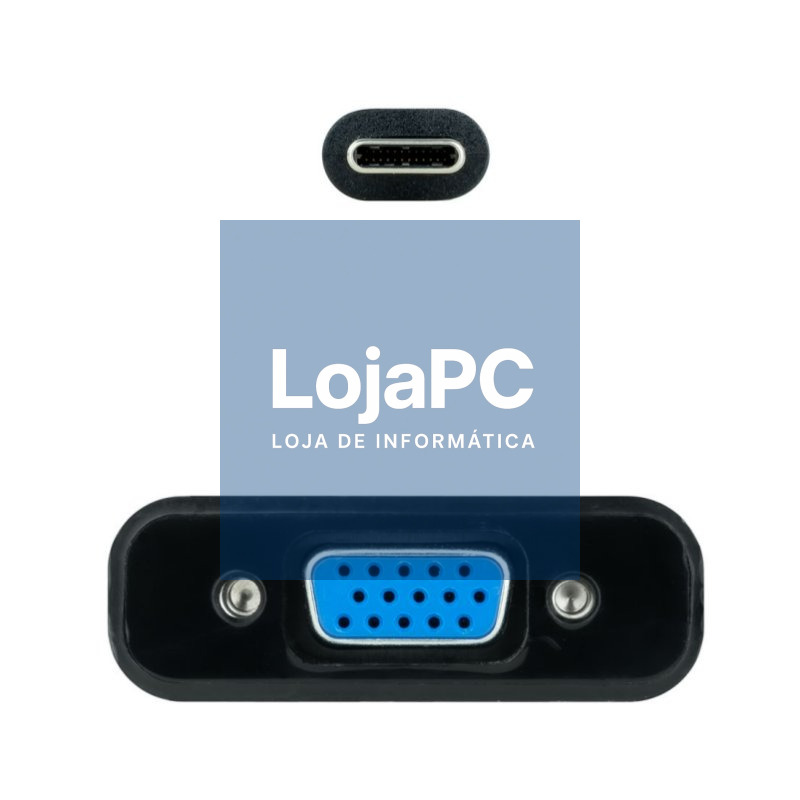 Nanocable Conversor USB-C/M a VGA/H Negro 10cm — imagem 5
