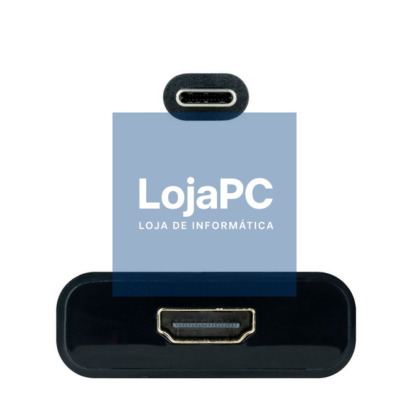 Nanocable Conversor USB-C/M a HDMI/H Negro 15cm — imagem 3