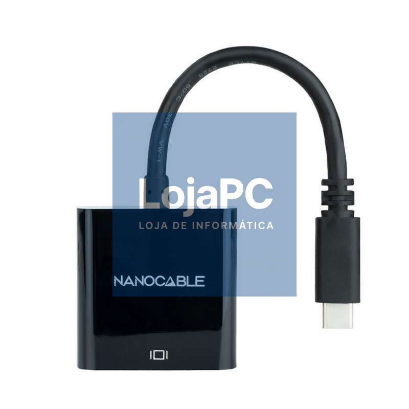 Nanocable Conversor USB-C/M a HDMI/H Negro 15cm