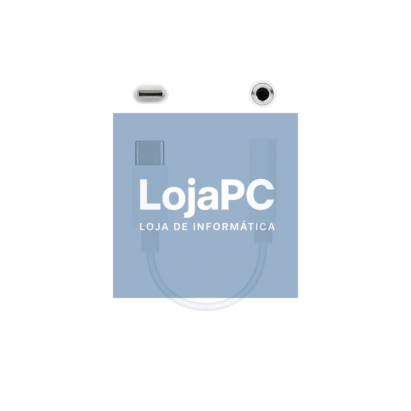 Nanocable Adaptador Audio USB-C-M a Jack-H, Blanco — imagem 2