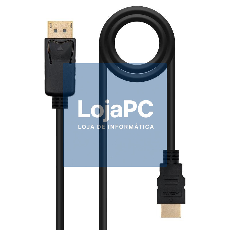 Nanocable Cable Conversor DP a HDMI Negro 10m