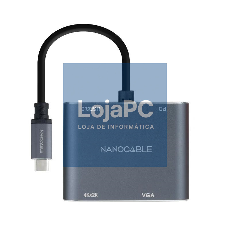 Nanocable Converosr USB-C a HDMI/VGA/USB3.0/PD