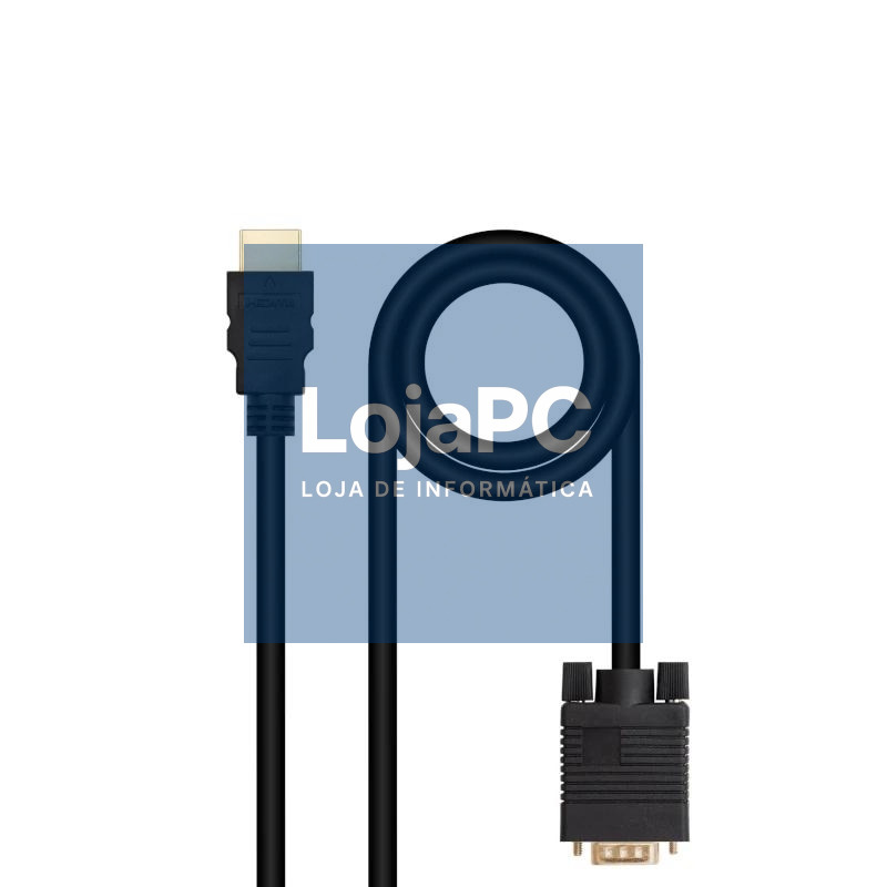 Nanocable Conversor HDMI a VGA M-M, 1.8 m Negro