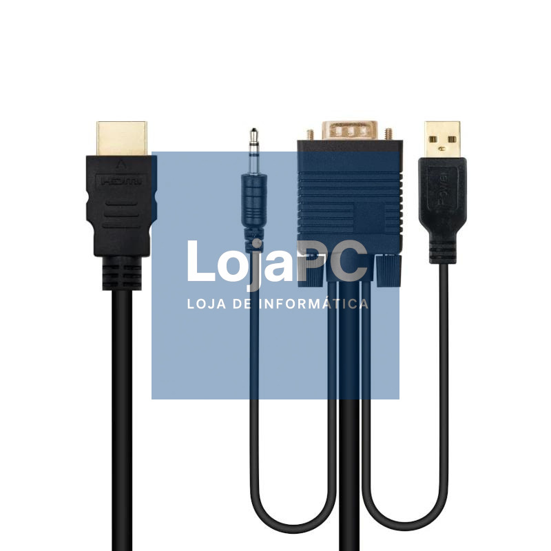 Nanocable Conversor HDMI a VGA-Jack-UBS, 1.8 m — imagem 2