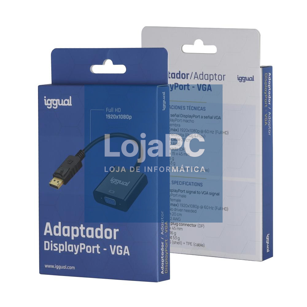 iggual Adaptador DisplayPort (M) a VGA (H) — imagem 3