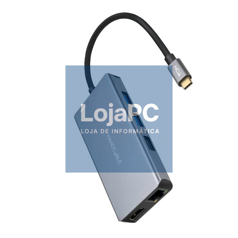 Nanocable Hub USB-C 3xUSB-A+2xHDMI+RJ45+TF+SD+PD