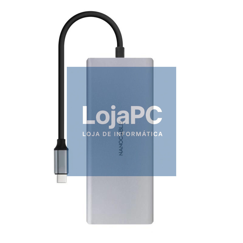 Nanocable Hub 12en1 USB-A/C+HDMI+DP+RJ45+TF+SD+AU — imagem 2