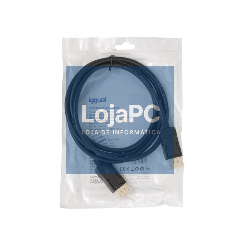 iggual Cable DisplayPort (M) 1.2 4K@60hz 1,8 m — imagem 3