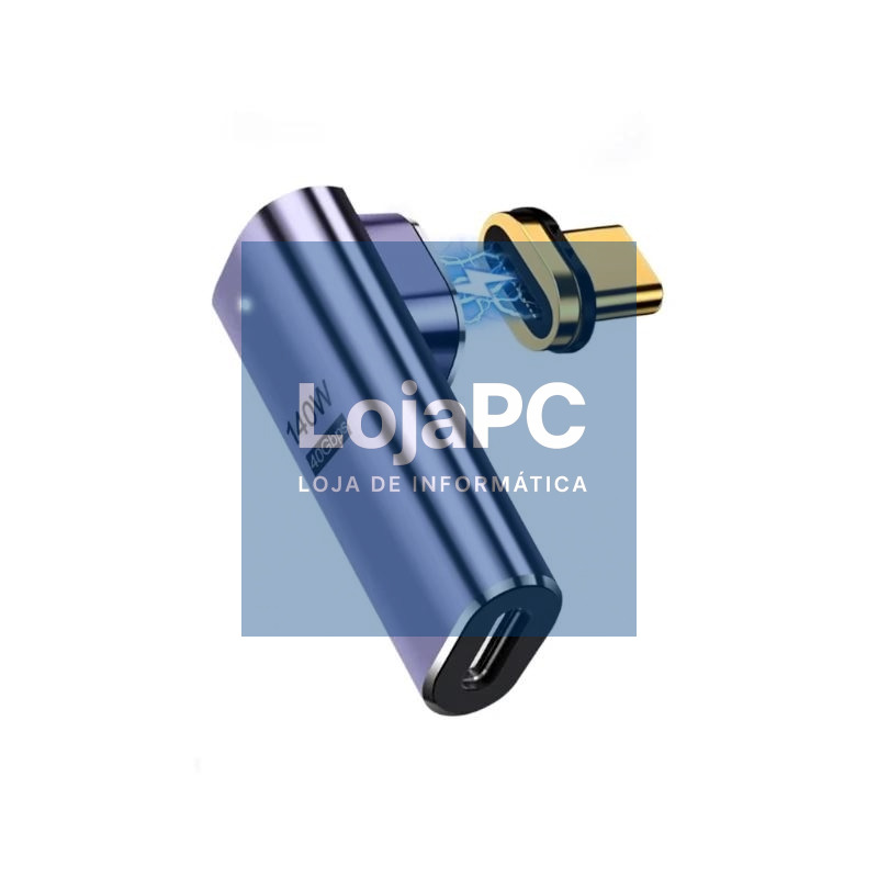 EWENT Adaptador Magnético USB-C 90º USB4 PD 100W
