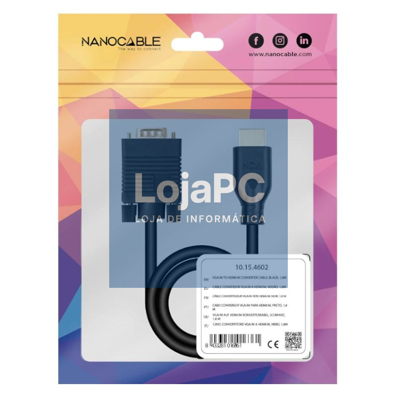 Nanocable Cable Conversor VGA a HDMI M-M 1,8 m — imagem 3