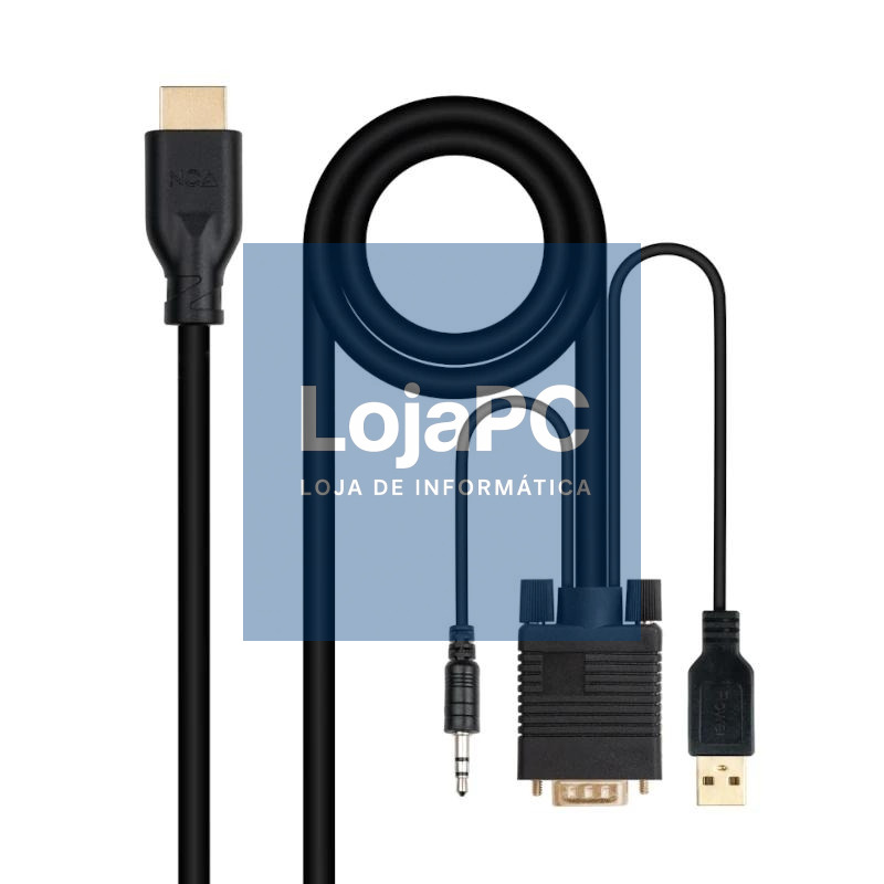 Nanocable Conversor VGA+Audio a HDMI M-M 1,8 m