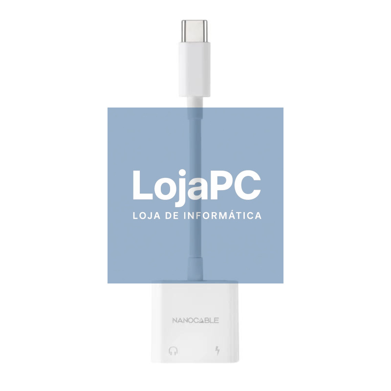 Nanocable Adaptador USB-C a Jack+USB-C/H PD 60W — imagem 2