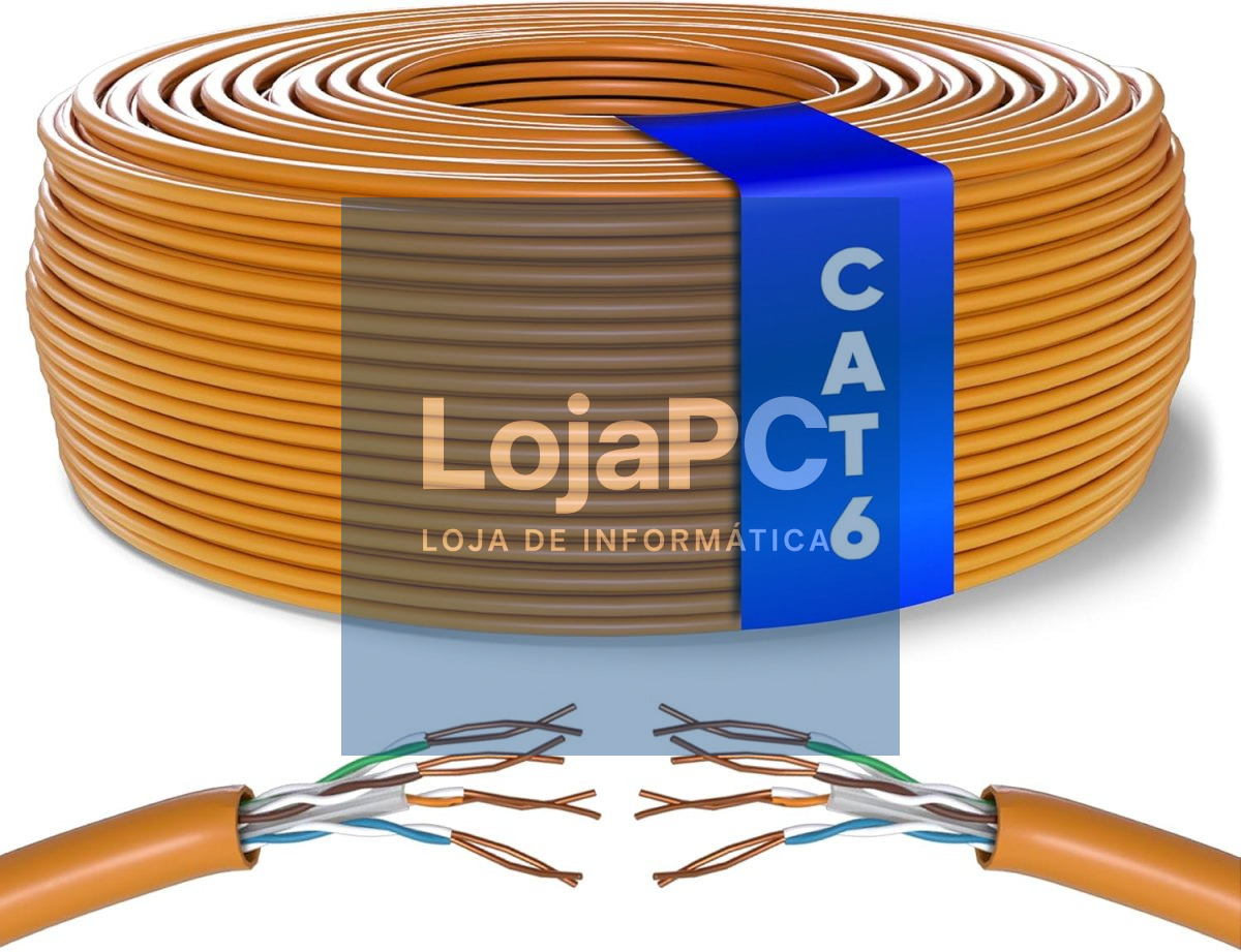 Chicote UTP RJ45 Cat6 1.50m Laranja