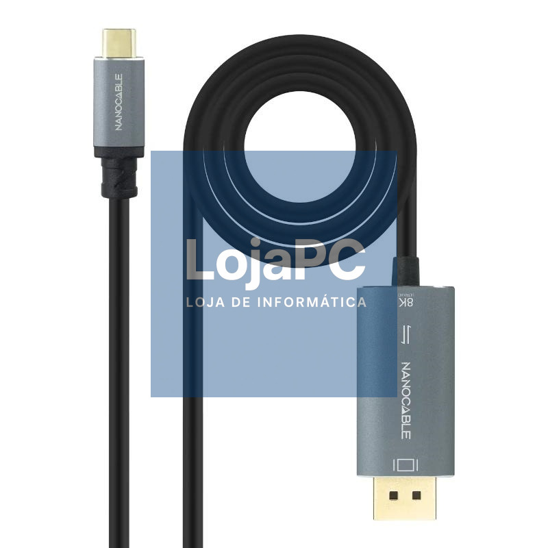 Nanocable Cable USB-C/M-DP/M Bidireccional 2 M