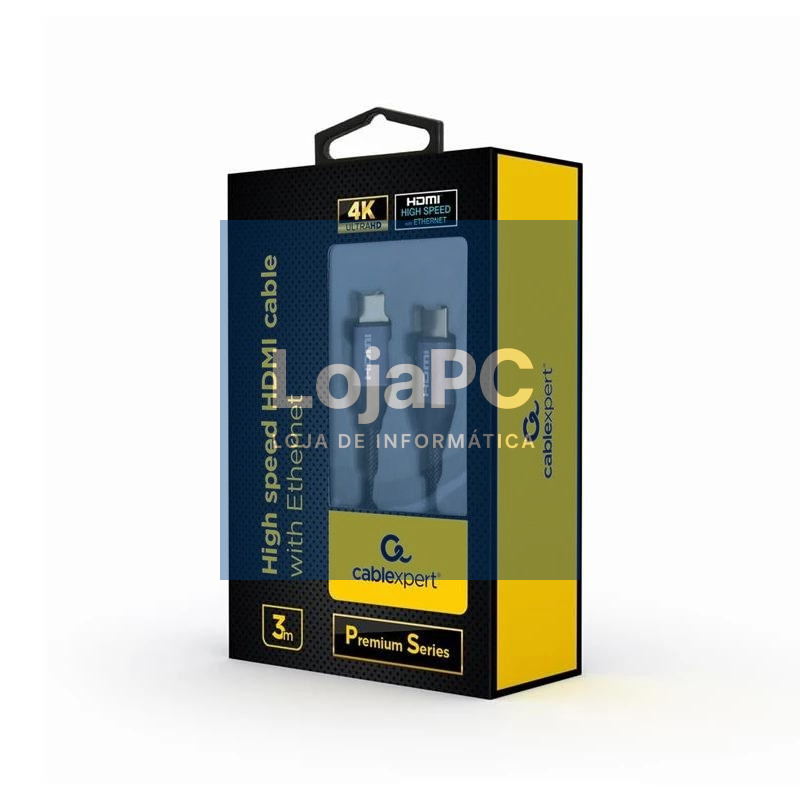 Gembird Cable HDMI de alta velocidad Ethernet 3m