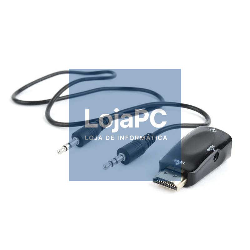 Gembird Adaptador HDMI a VGA y audio, negro