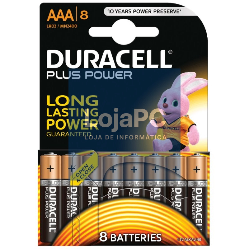 Duracell Plus Power Pila Alcalina AAA LR03 Pack 8