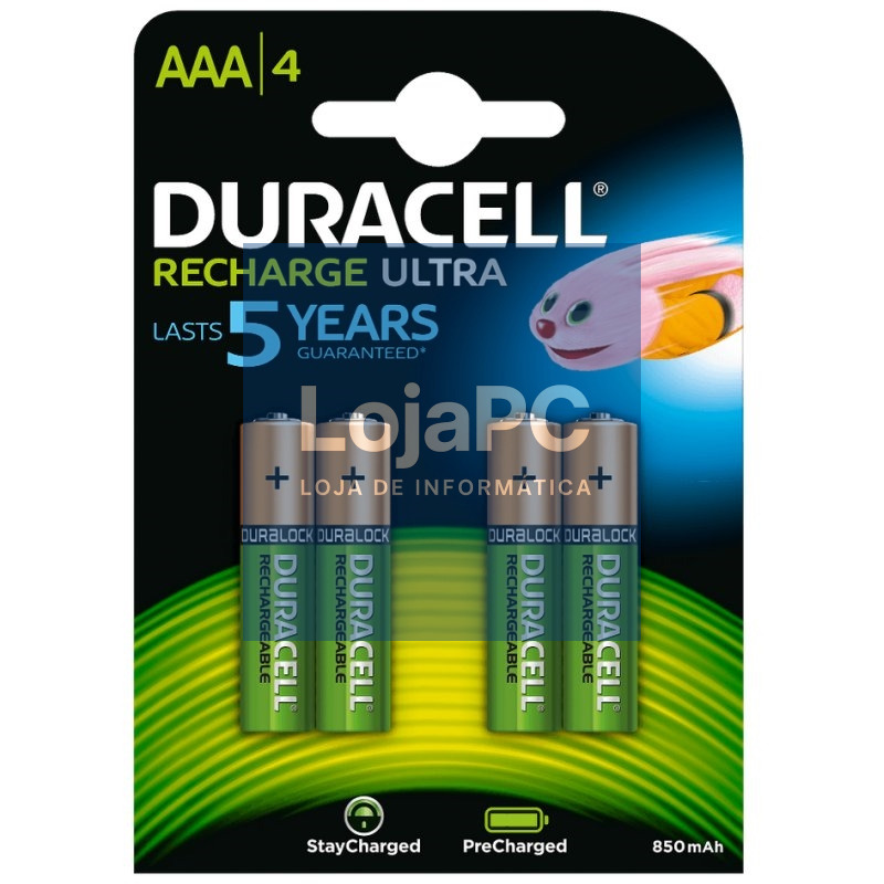 Duracell Pila Recargable HR03 AAA 900mAh Blister*4
