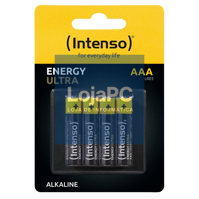Intenso Pila Alcalina energy ultra AAALR03 Pack-4