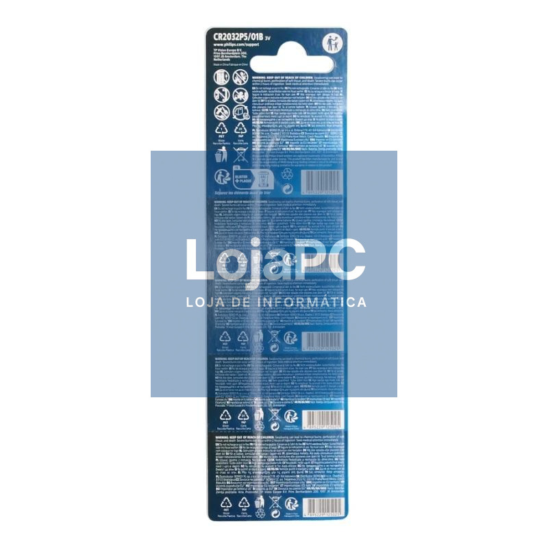 Philips Pila Boton Litio CR2032 3v Blister*5 — imagem 5