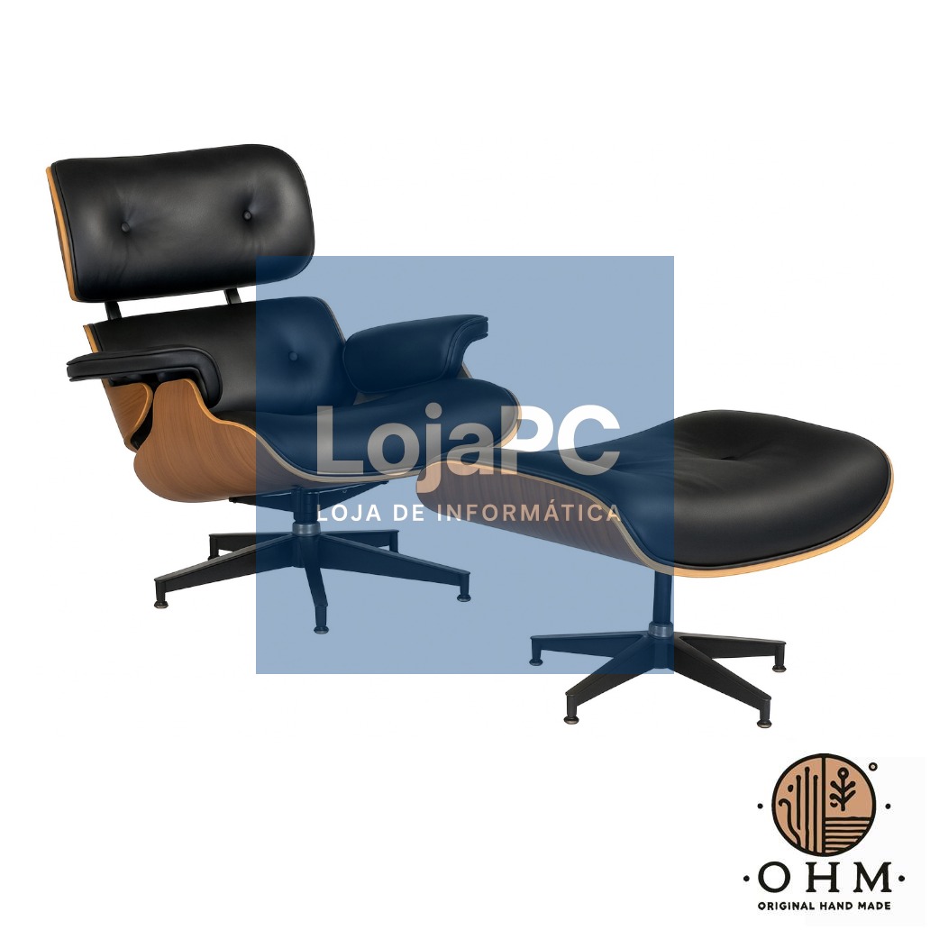Dune Noir Eclipse Chair + Ottoman - Preto