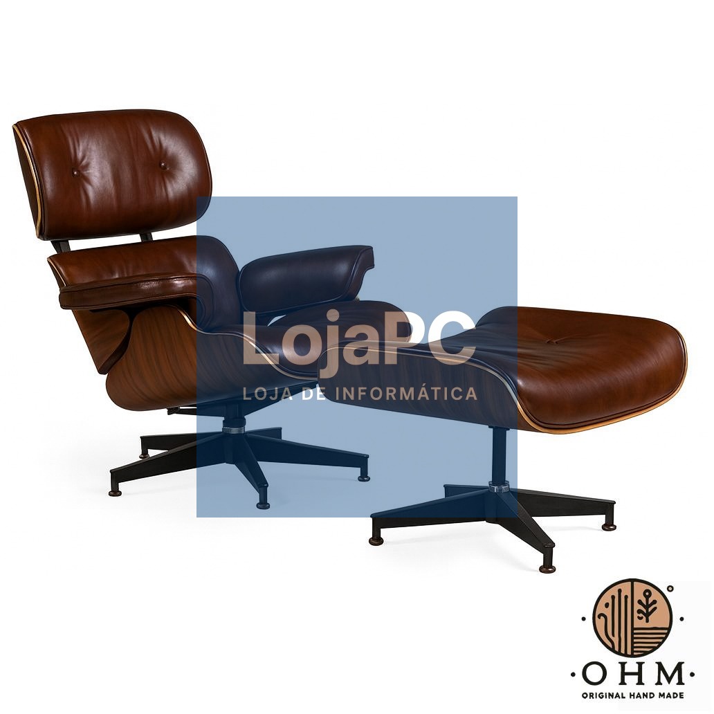Dune Noir Eclipse Chair + Ottoman - Castanho