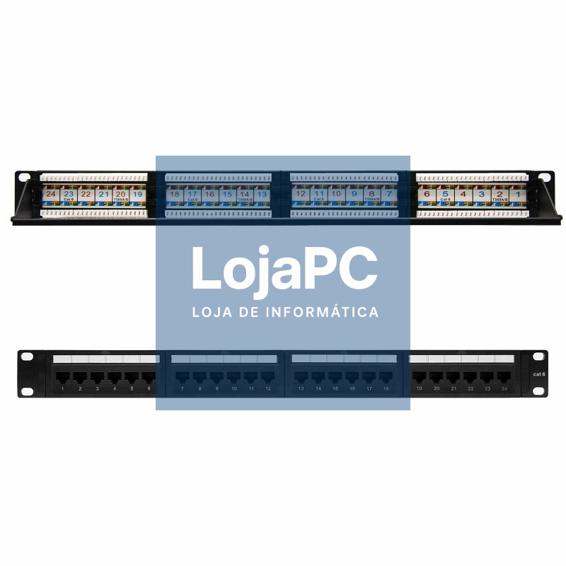 Nanocable Panel Parcheo 24P CAT.6 UTP 19"1U Dual