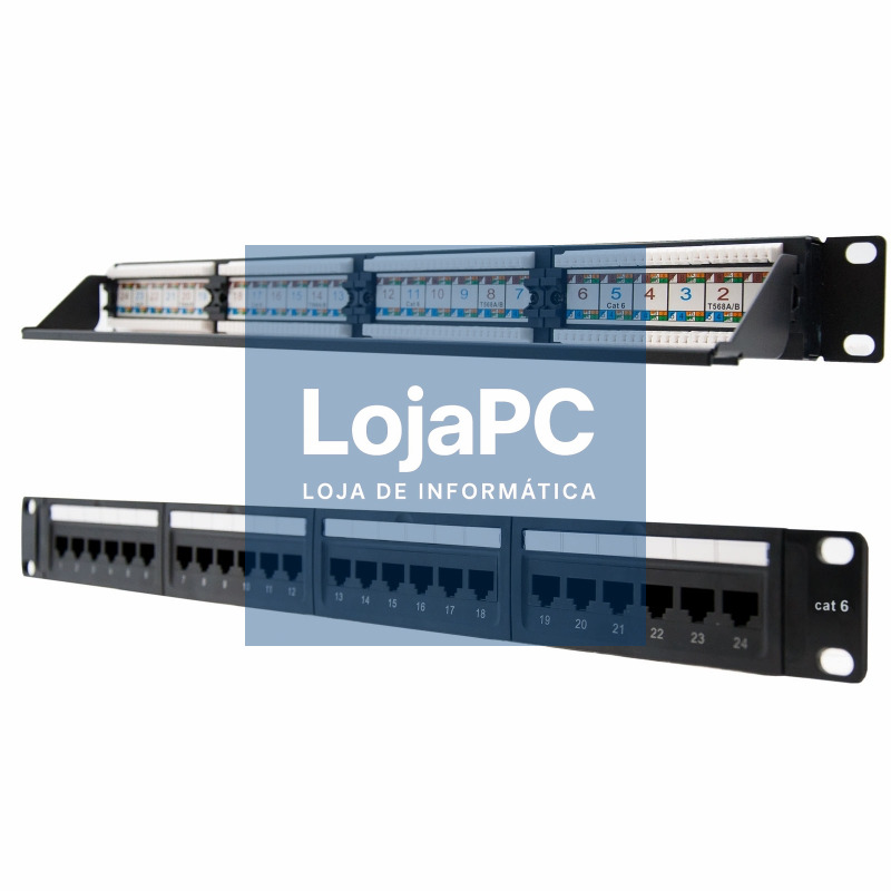 Nanocable Panel Parcheo 24P CAT.6 UTP 19"1U Dual — imagem 5