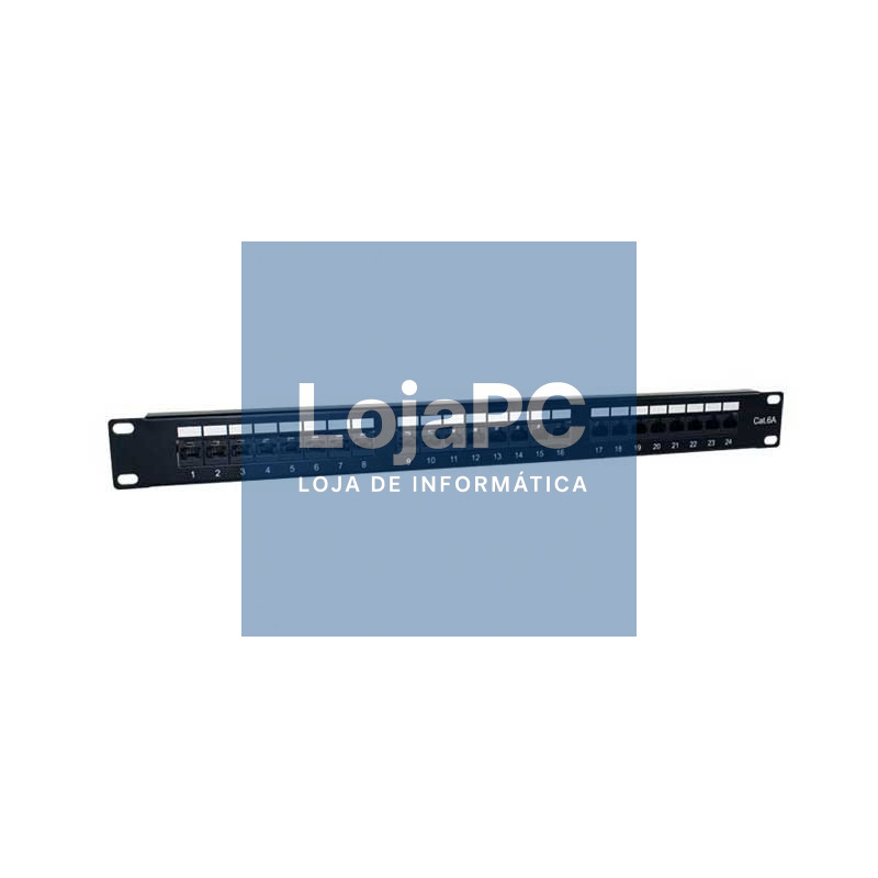 2LAN Patch Panel 19" CAT6A 24 Puertos UTP