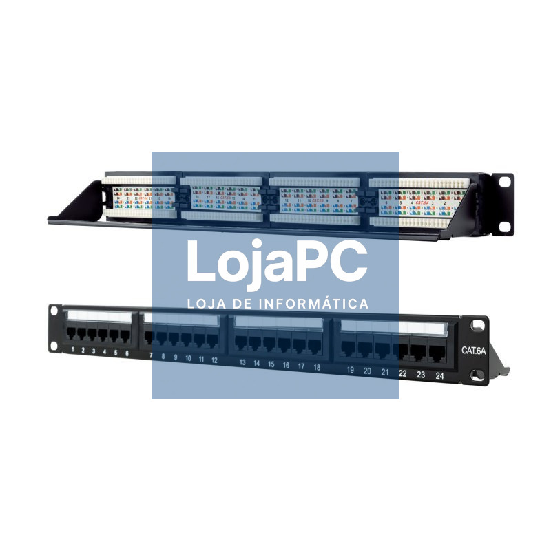 Nanocable Panel Parcheo 24P CAT.6A UTP 19"1U Dual — imagem 2