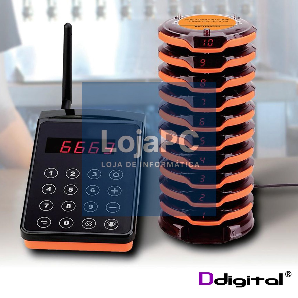 Pack 10 Avisadores / Pagers ddigital IP67 - SK156