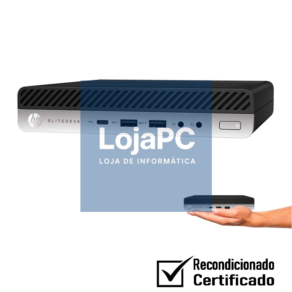 PC Recondicionado HP EliteDesk 800 G3 - Intel i5 7400 / DDR3 8G / SSD 240 / W10 PRO