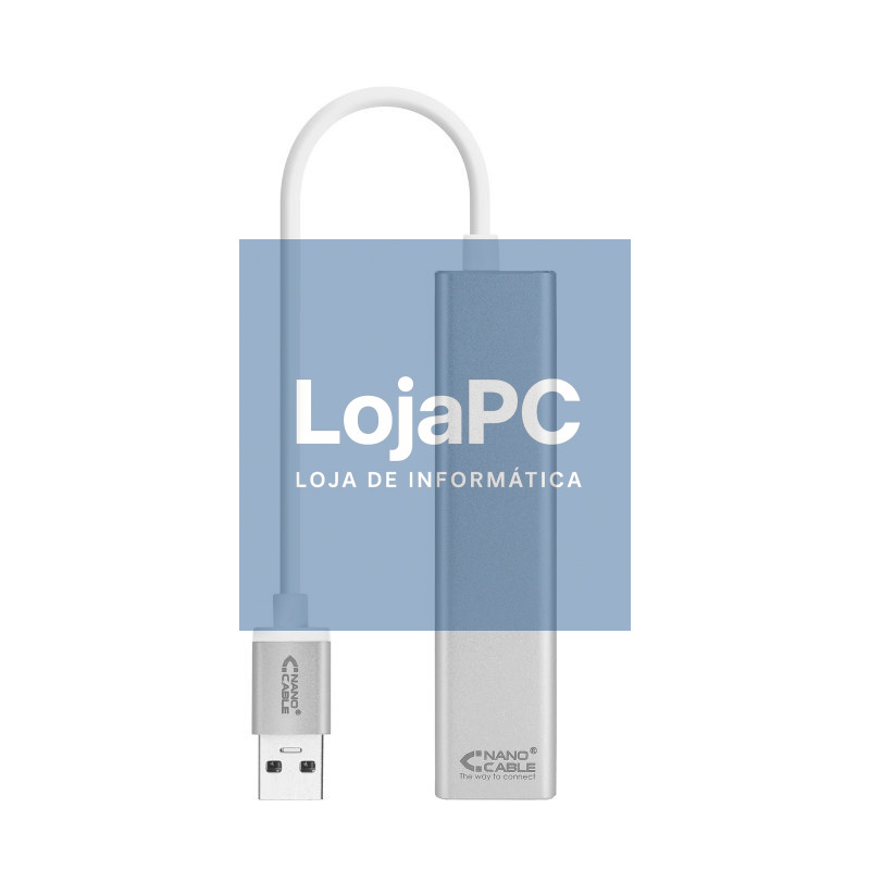 Nanocable Conversor USB 3.0 Ethernet + 3xUSB 3.0 — imagem 2